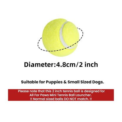 Dog Tennis Ball Toy, 6Pcs Fetch Balls for Puppy to Small Dogs (2-Inch AFP Mini Automatic Ball Launcher Refills)