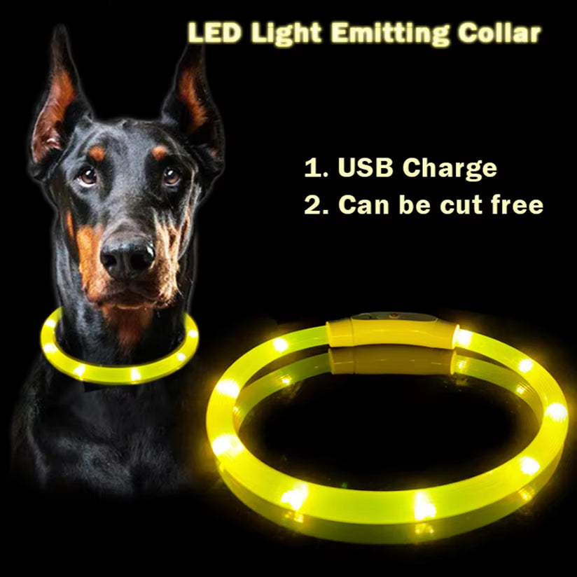 Dog Light up Collar LED Collar Light up Cat Collar USB Rechargeable Collar Christmas Decoration Pet Collar Pet Christmas Gifts